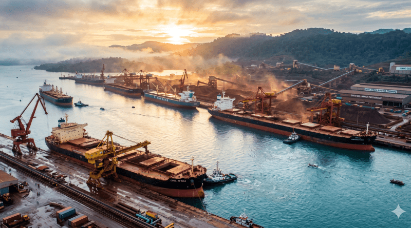 High-grade iron ore is transported from Guinea’s Morebaya port to China